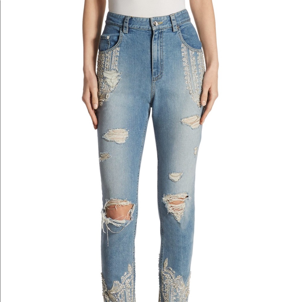 SOLD.Jonathan Simkhai Diamonte Stovepipe Jean - Picture 2 of 8